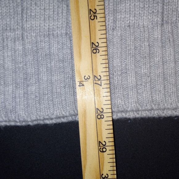 South Pole Mens Size XL Sweater Long Sleeve Gray Red Striped Heavyweight 1/4 Zip - Picture 16 of 16